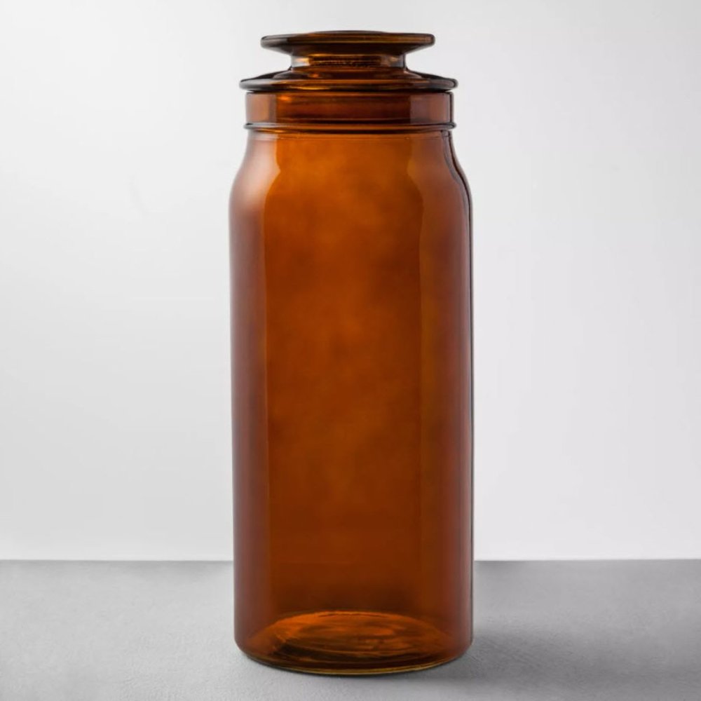 Hearth & Hand - Bath Canister Amber Large New